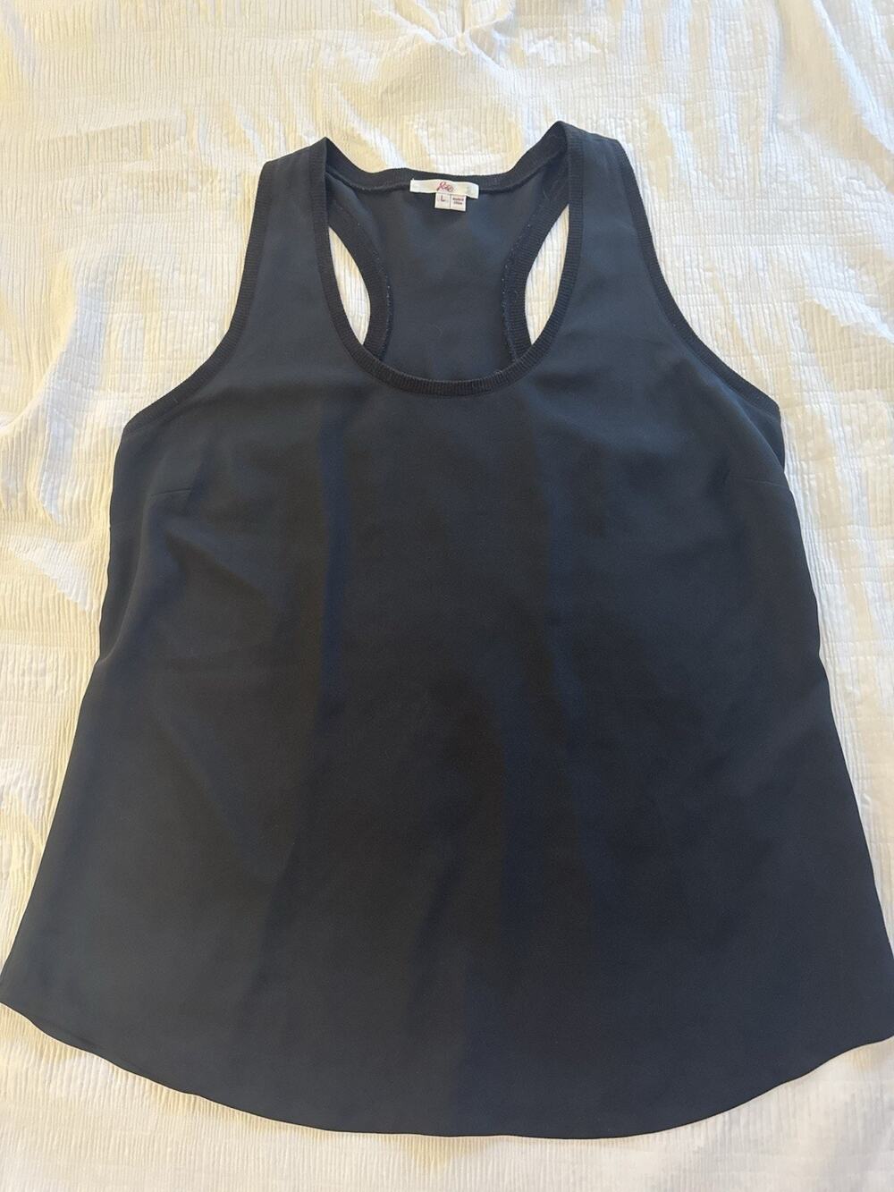 Joie Black Racerback Tank Top Lightweight Relaxed Fit Minimalist Old Money